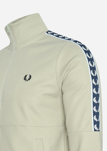 Fred Perry Vesten Panelled taped track jacket - light oyster