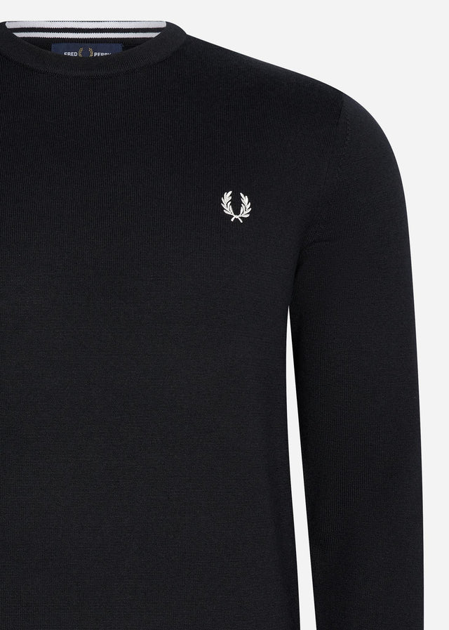Fred Perry Truien Classic crew neck jumper - black