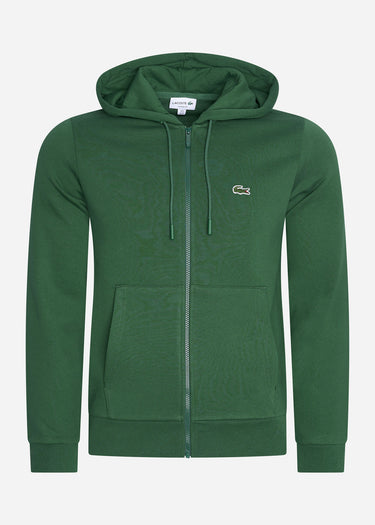Lacoste Vesten Zip through hoodie - green