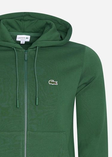Lacoste Vesten Zip through hoodie - green