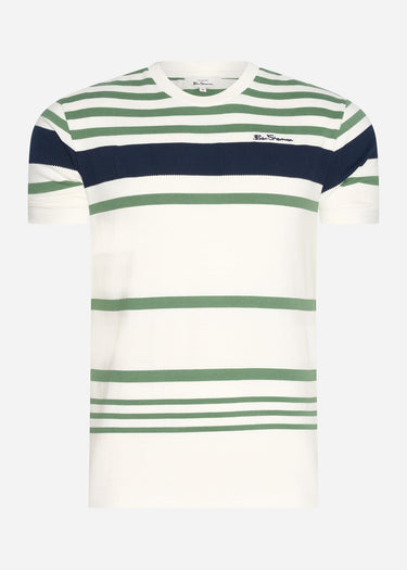 Ben Sherman T-shirts Engineered stripe tee - snow white