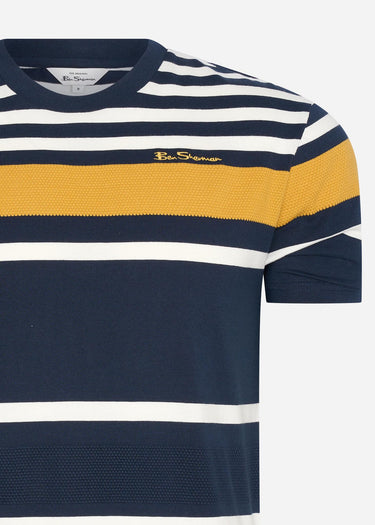Ben Sherman T-shirts Engineered stripe tee - dark navy