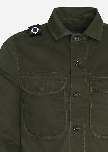 MA.Strum Overshirts Two pocket overshirt - oil slick