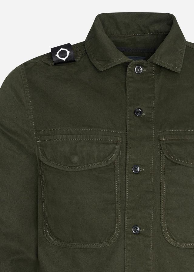 MA.Strum Overshirts Two pocket overshirt - oil slick