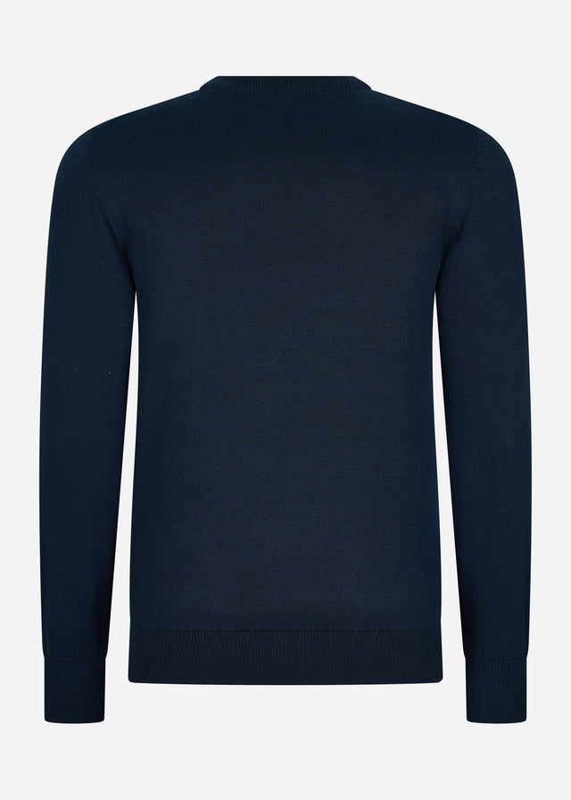 Ben Sherman Truien Chest stripe crew - dark navy