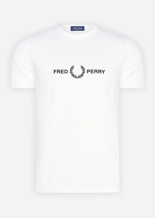 Fred Perry T-shirts Graphic branded t-shirt - snow white (Copy)