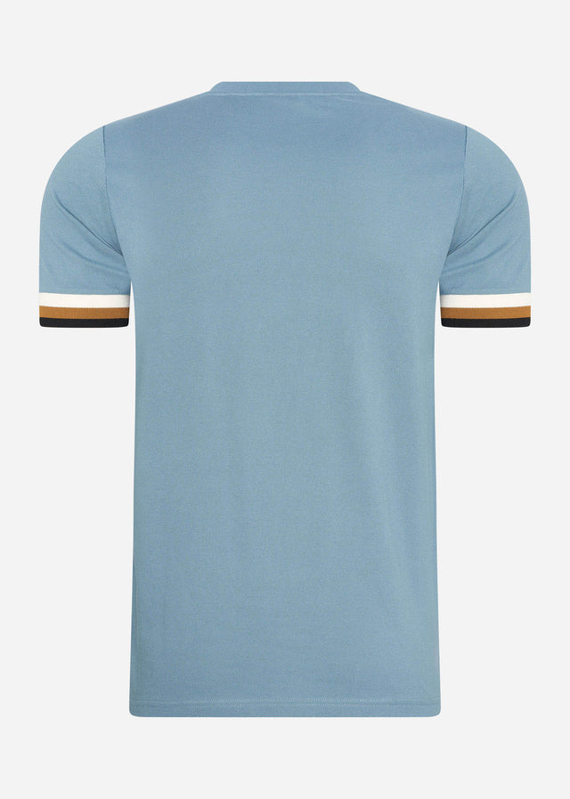 Fred Perry T-shirts Striped cuff pique t-shirt - ash blue