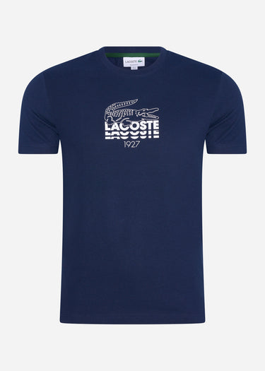 Lacoste T-shirts Lacoste branding t-shirt - navy blue