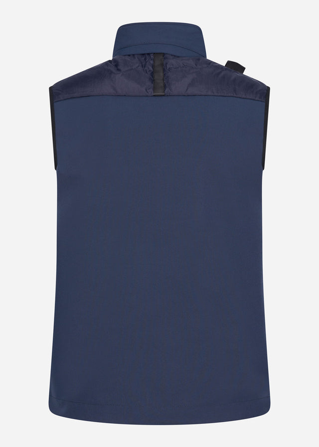 MA.Strum Bodywarmers Softshell down quilt gilet - ink navy