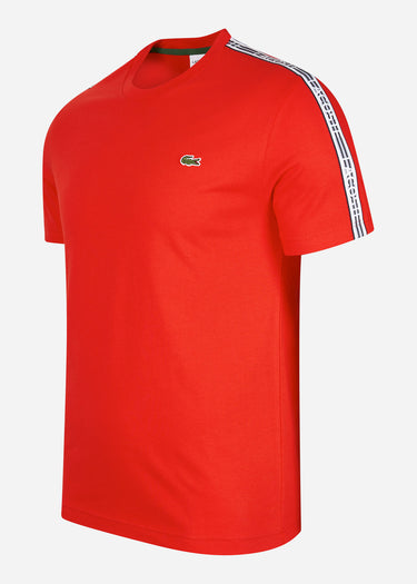 Lacoste T-shirts Contrast stripe t-shirt - corrida