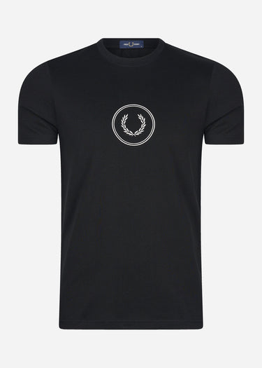 Fred Perry T-shirts Circle branding t-shirt - black