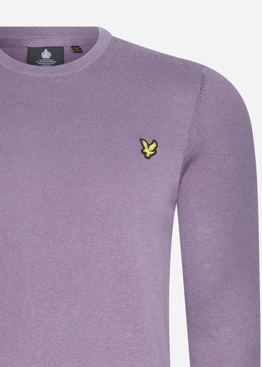 Lyle & Scott Truien Cotton merino crew jumper - billboard purple
