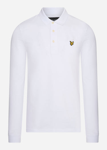 Lyle & Scott Longsleeve Polo's LS polo shirt - white