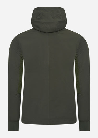 MA.Strum Jassen Softshell full zip hooded jacket - oil slick