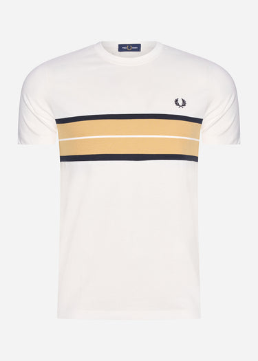 Fred Perry T-shirts Tramline panel t-shirt - snow white