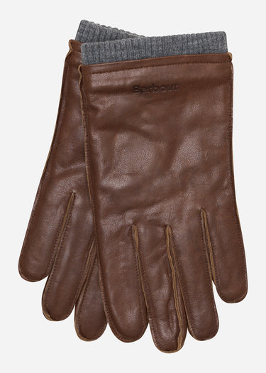 Barbour Handschoenen Braden burnished leather glove - brown