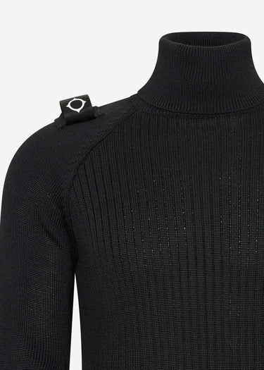 MA.Strum Truien Roll neck knit - jet black