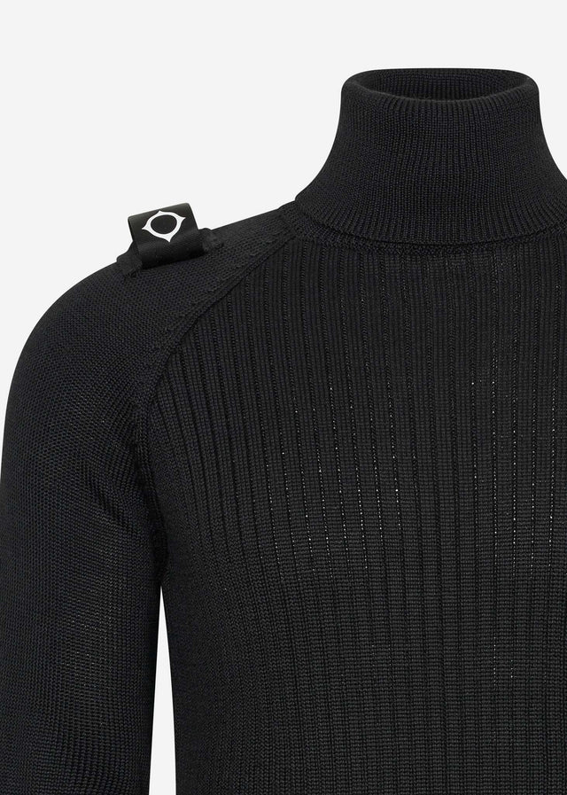 MA.Strum Truien Roll neck knit - jet black