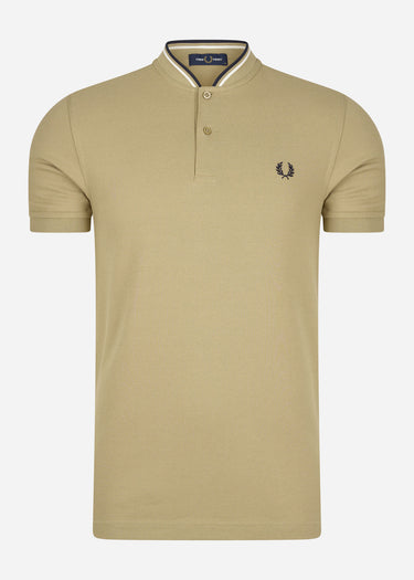 Fred Perry Polo's Bomber collar polo shirt - warm stone
