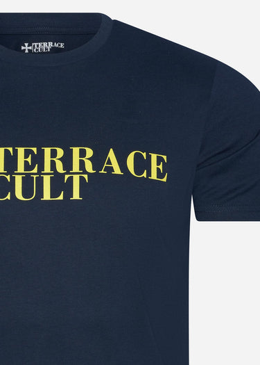Terrace Cult T-shirts Cult x logo tee aw - navy