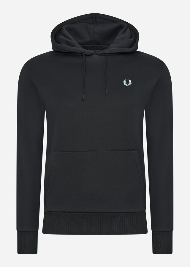 Fred Perry Hoodies Laurel wreath print hooded sweater - black