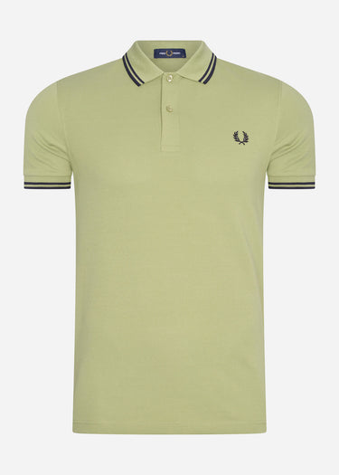 Fred Perry Polo's Twin tipped fred perry shirt - sage green