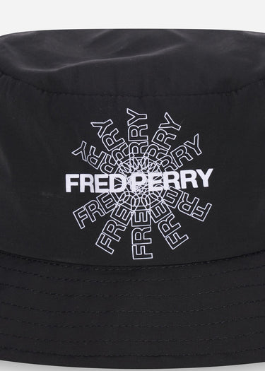 Fred Perry Bucket Hats Graphic print bucket hat - black
