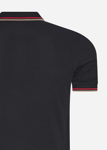 Fred Perry Polo's Twin tipped fred perry shirt - black washed red sage green
