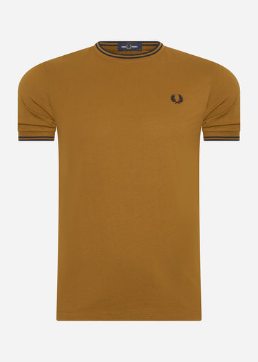 Fred Perry T-shirts Twin tipped t-shirt - dark caramel