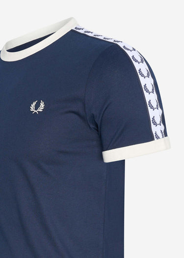 Fred Perry T-shirts Taped ringer t-shirt - carbon blue