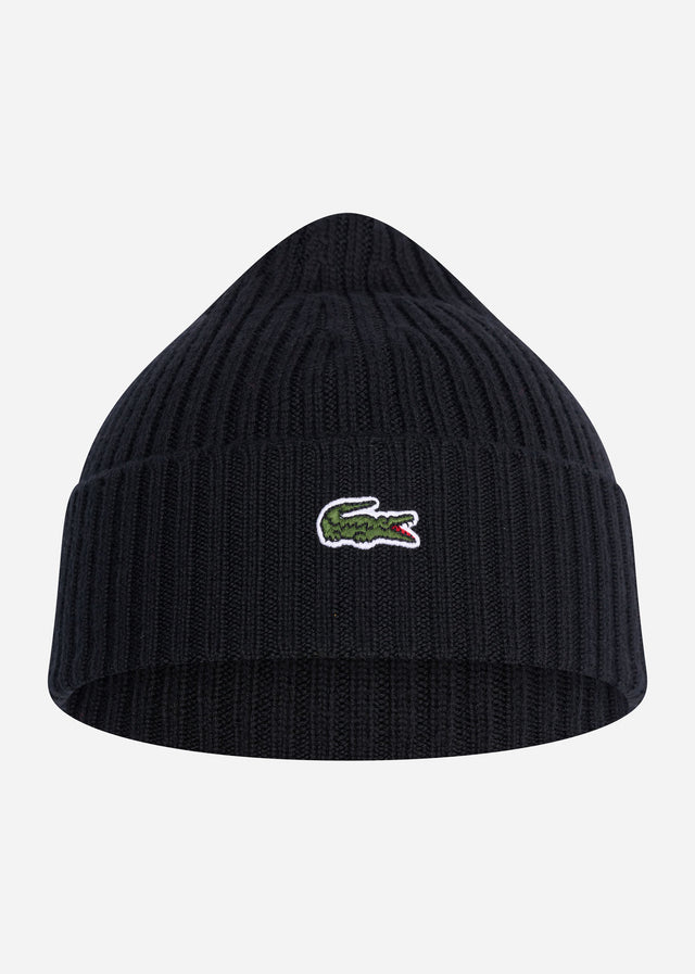 Lacoste Mutsen Beanie - black