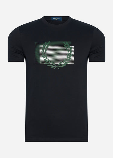 Fred Perry T-shirts Glitched graphic t-shirt - black