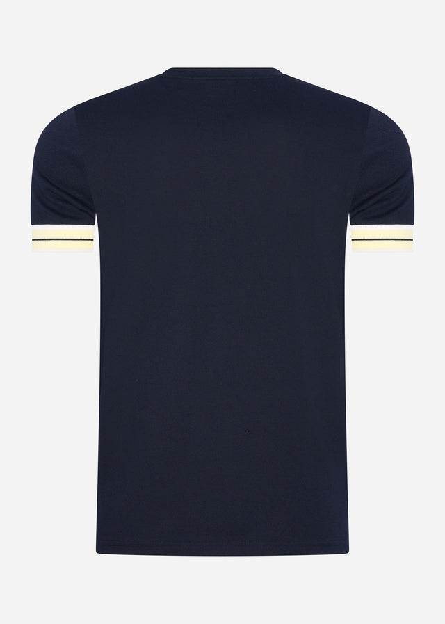 Fred Perry T-shirts Tramline tipped pique t-shirt - navy