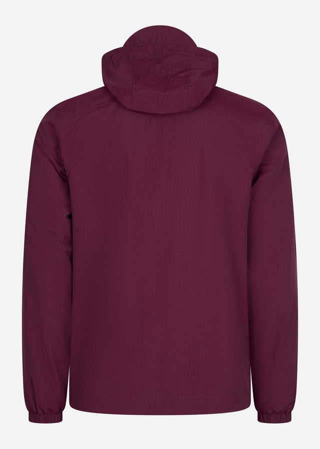 Lyle & Scott Jassen Zip through hooded jacket - burgundy