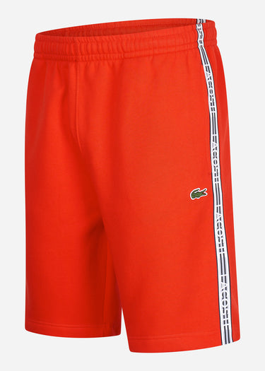 Lacoste Korte Broeken Contrast stripe shorts - corrida