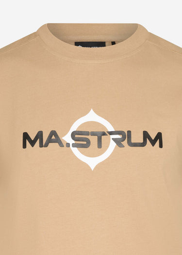 MA.Strum T-shirts SS logo print tee - sand