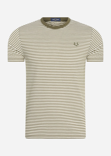 Fred Perry T-shirts Two colour stripe t-shirt - military green