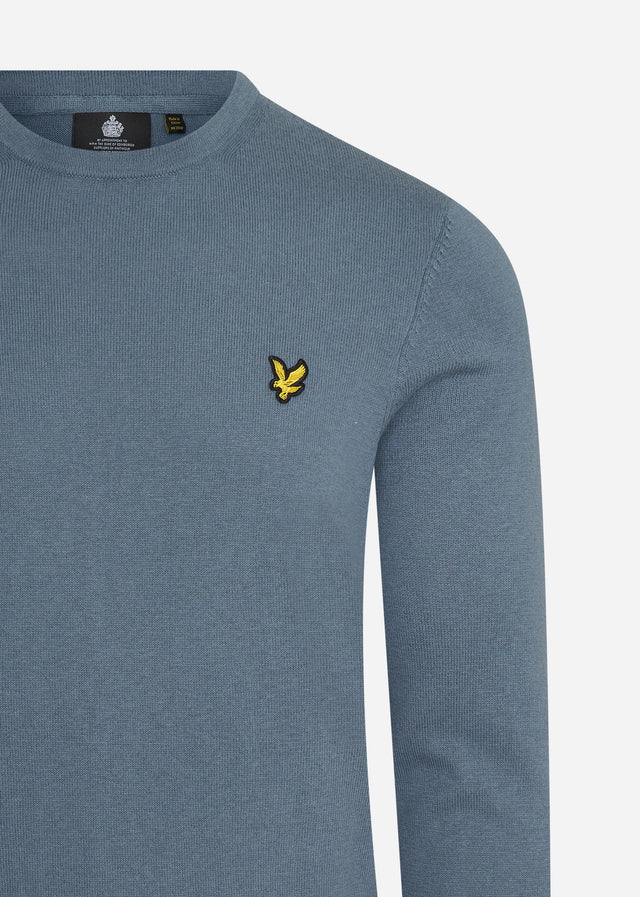 Lyle & Scott Truien Cotton merino crew jumper - slate blue