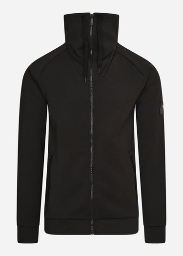 Lyle & Scott Vesten High neck zip through - jet black