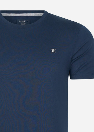 Hackett London T-shirts Embroidered logo t-shirt - navy grey