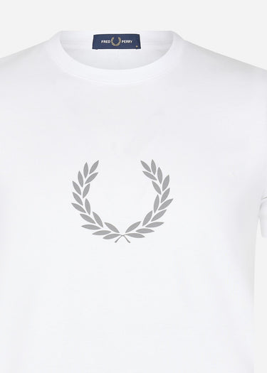 Fred Perry T-shirts Reflective laurel wreath t-shirt - white