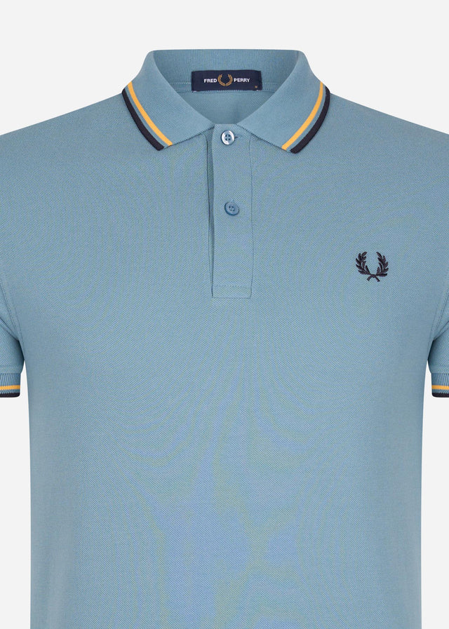 Fred Perry Polo's Twin tipped fred perry shirt - ash blue golden hour navy