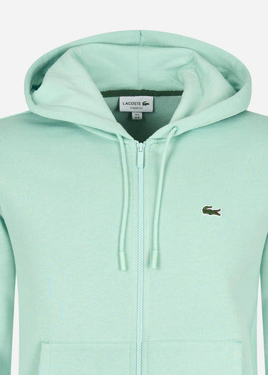 Lacoste Vesten Zip through hoodie - pastille mint