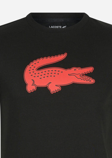 Lacoste T-shirts Printed t-shirt - black corrida
