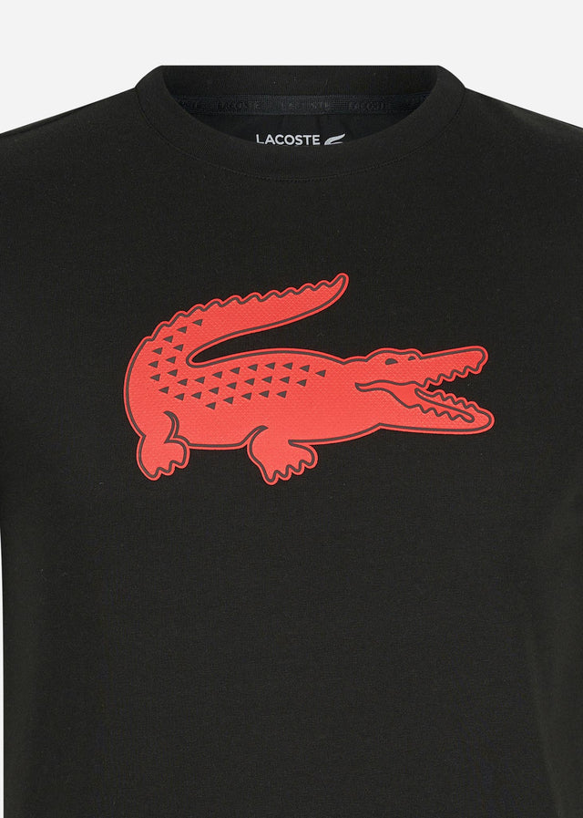 Lacoste T-shirts Printed t-shirt - black corrida