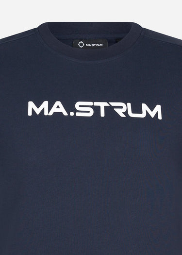 MA.Strum T-shirts MA.Strum chest print tee - ink navy
