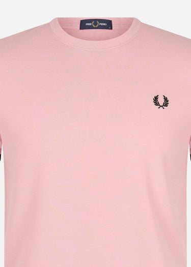 Fred Perry T-shirts Bold tipped pique t-shirt - chalky pink