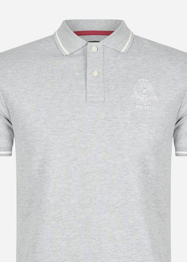 Hackett London Polo's Heritage logo polo - grey marl