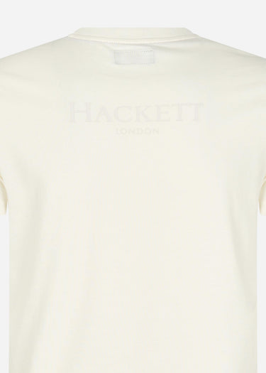 Hackett London T-shirts Heritage logo tee - white