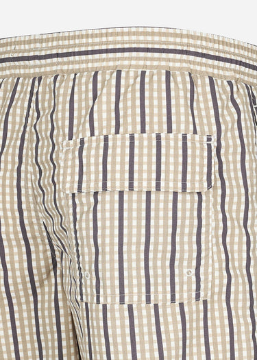 Lyle & Scott Zwembroeken Gingham swim shorts - cold grey